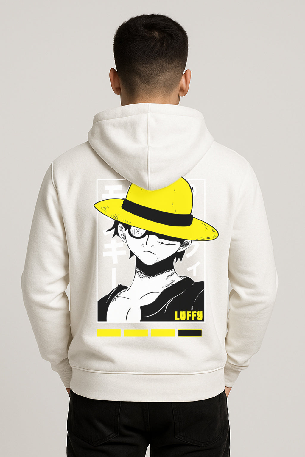 Sweatshirt : Luffy Printed Kangaroo pocket Hoodie