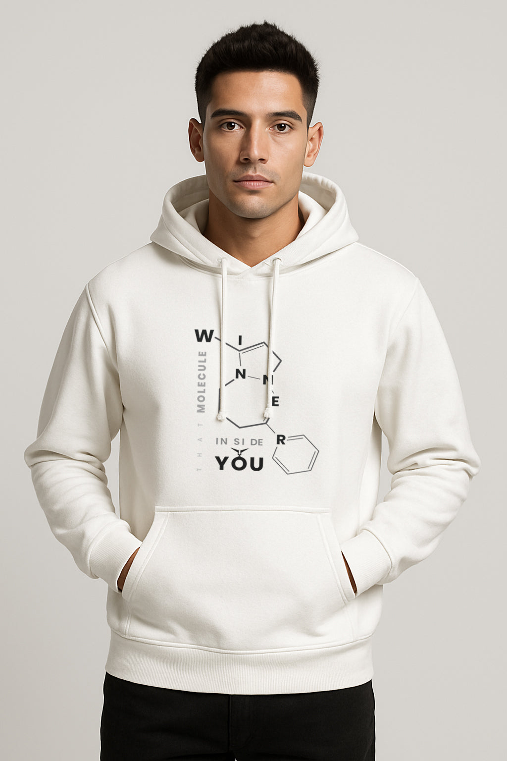 Sweatshirt : Winner Printed Kangaroo pocket Hoodie