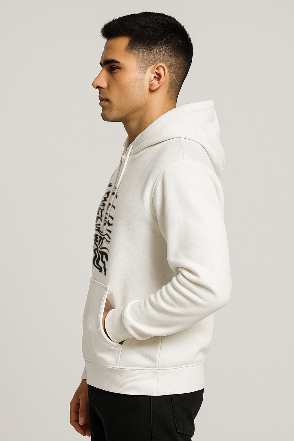 Sweatshirt :Do You Know Printed Kangaroo Pocket Full Sleeve Hoodie