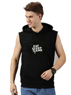Sweatshirt ::Eat Sleep Game Printed Sleeveless Hoodie