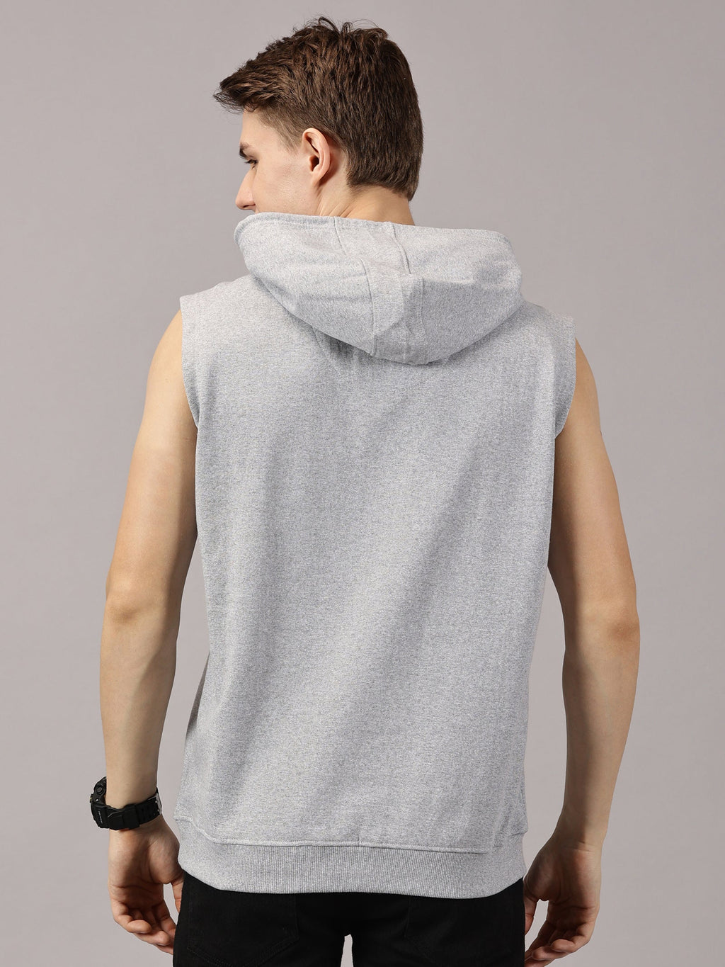 Sweatshirt :Hope Printed Sleeveless Hoodie