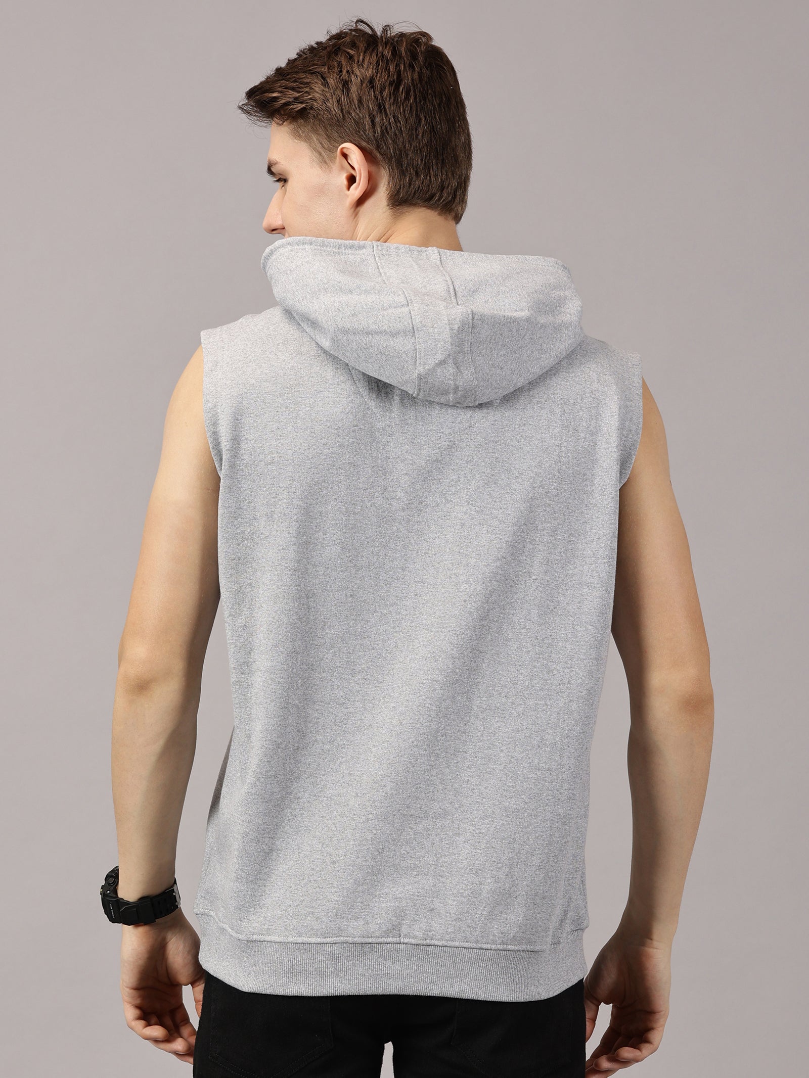 Sweatshirt :Hope Printed Sleeveless Hoodie