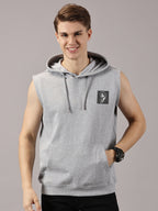 Sweatshirt :: John Printed Sleeveless Hoodie