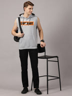 Sweatshirt :Lionheart Printed Sleeveless Hoodie