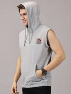 Sweatshirt ::  Lion Power Printed Sleeveless Hoodie
