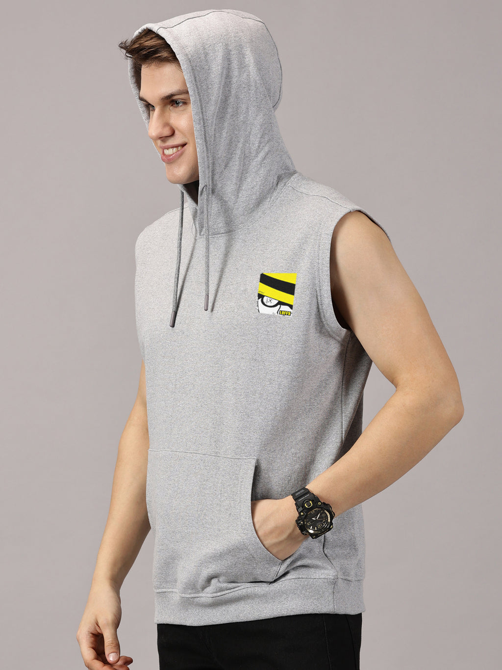 Sweatshirt ::  Luffy Printed Sleeveless Hoodie