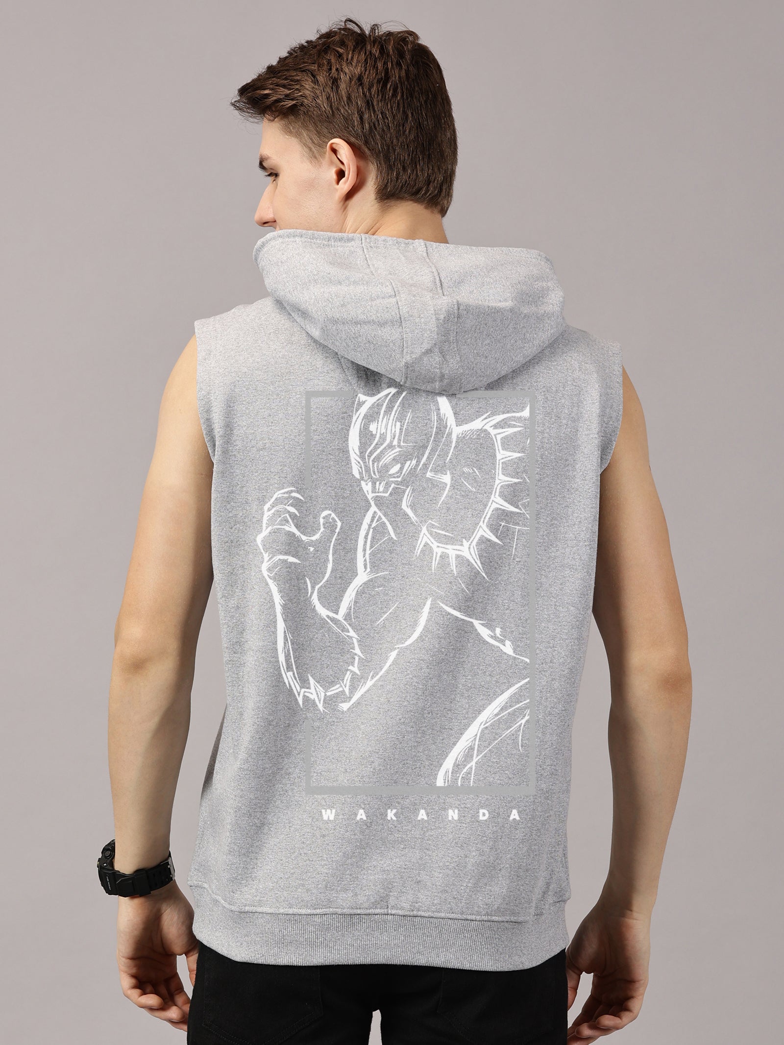 Sweatshirt :: Wakanda Printed Sleeveless Hoodie