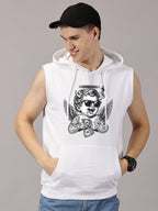 Sweatshirt :Angel Printed Sleeveless Hoodie
