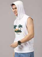 Sweatshirt :Dream Printed Sleeveless Hoodie