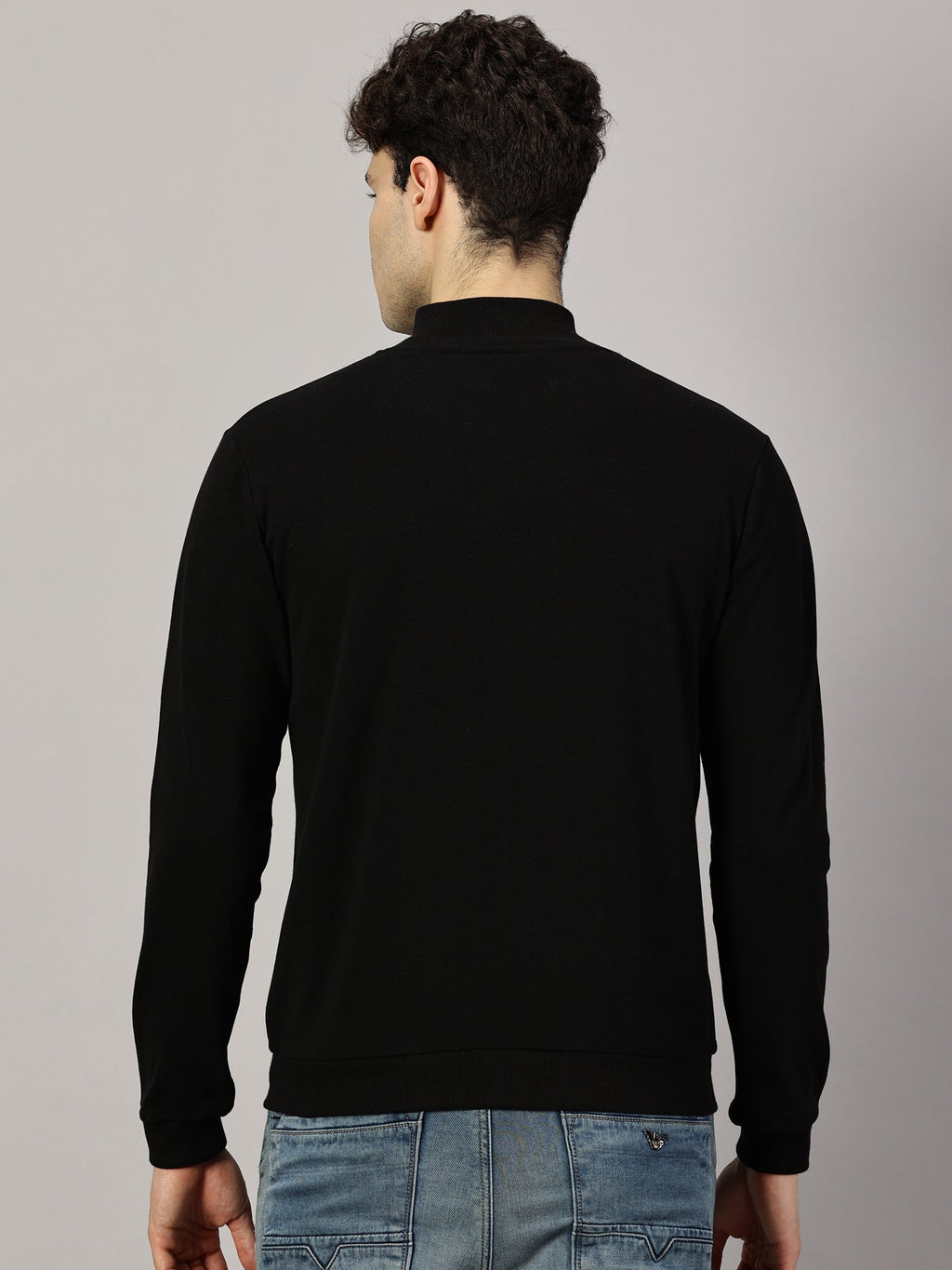Sweatshirt : High Neck Full Zipper