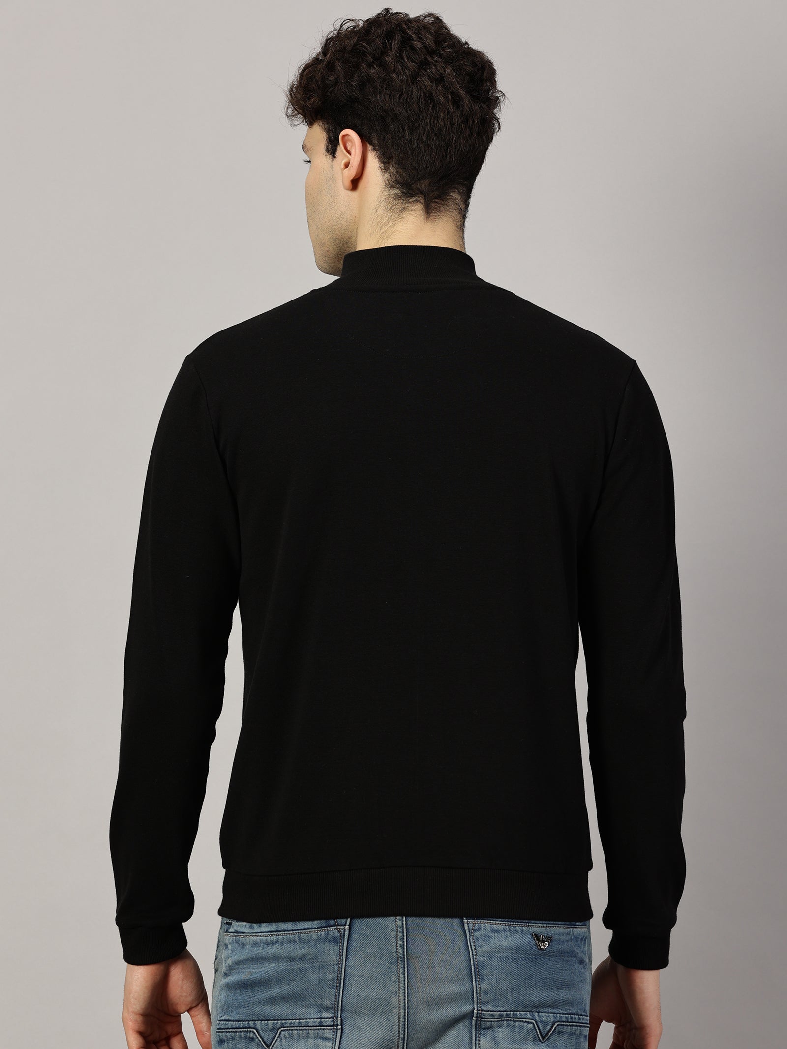 Sweatshirt : High Neck Full Zipper
