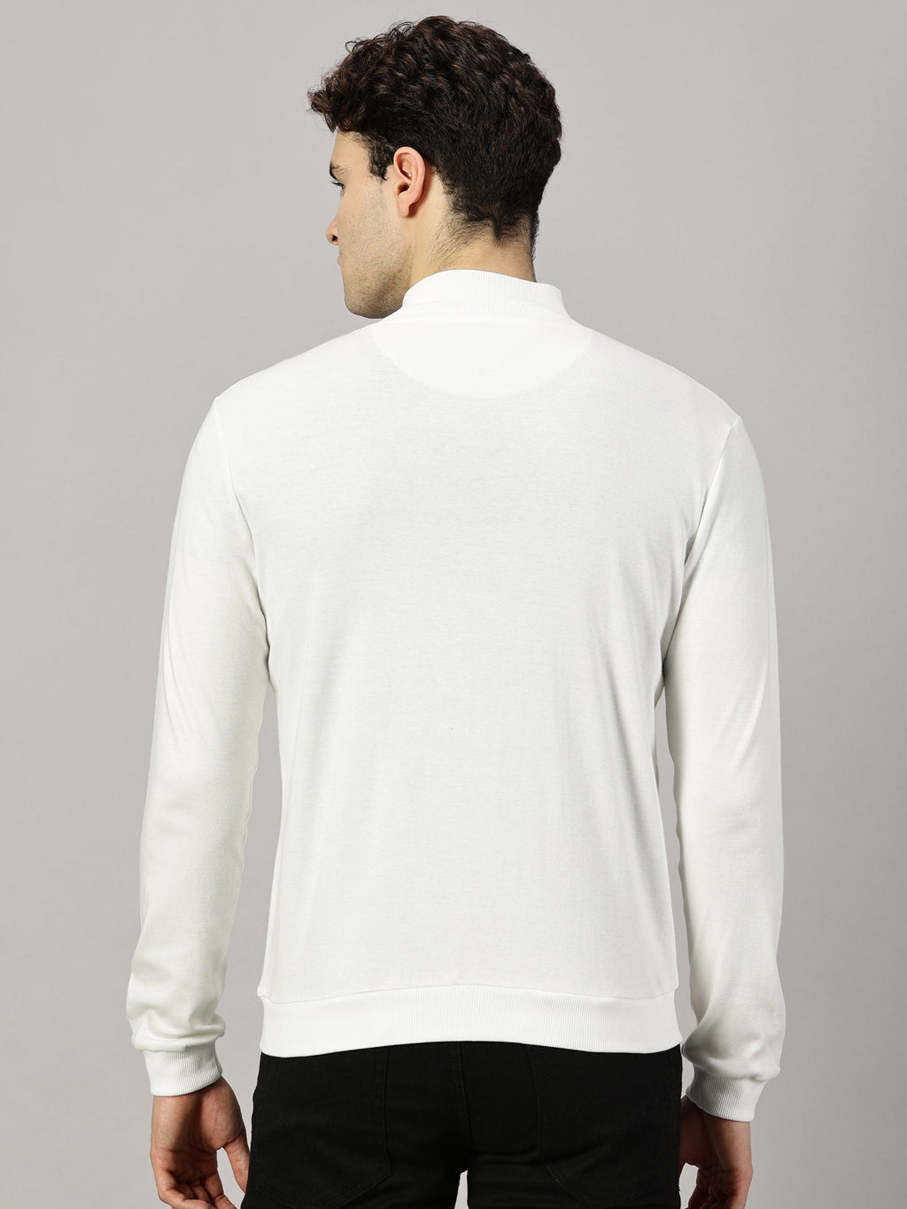 Sweatshirt : High Neck Full Zipper