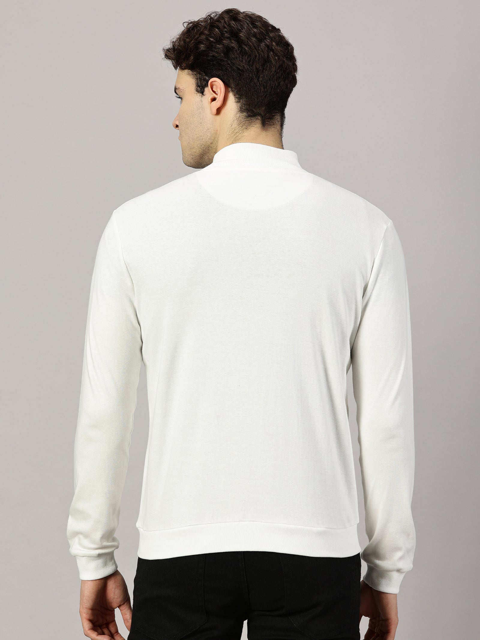 Sweatshirt : High Neck Full Zipper