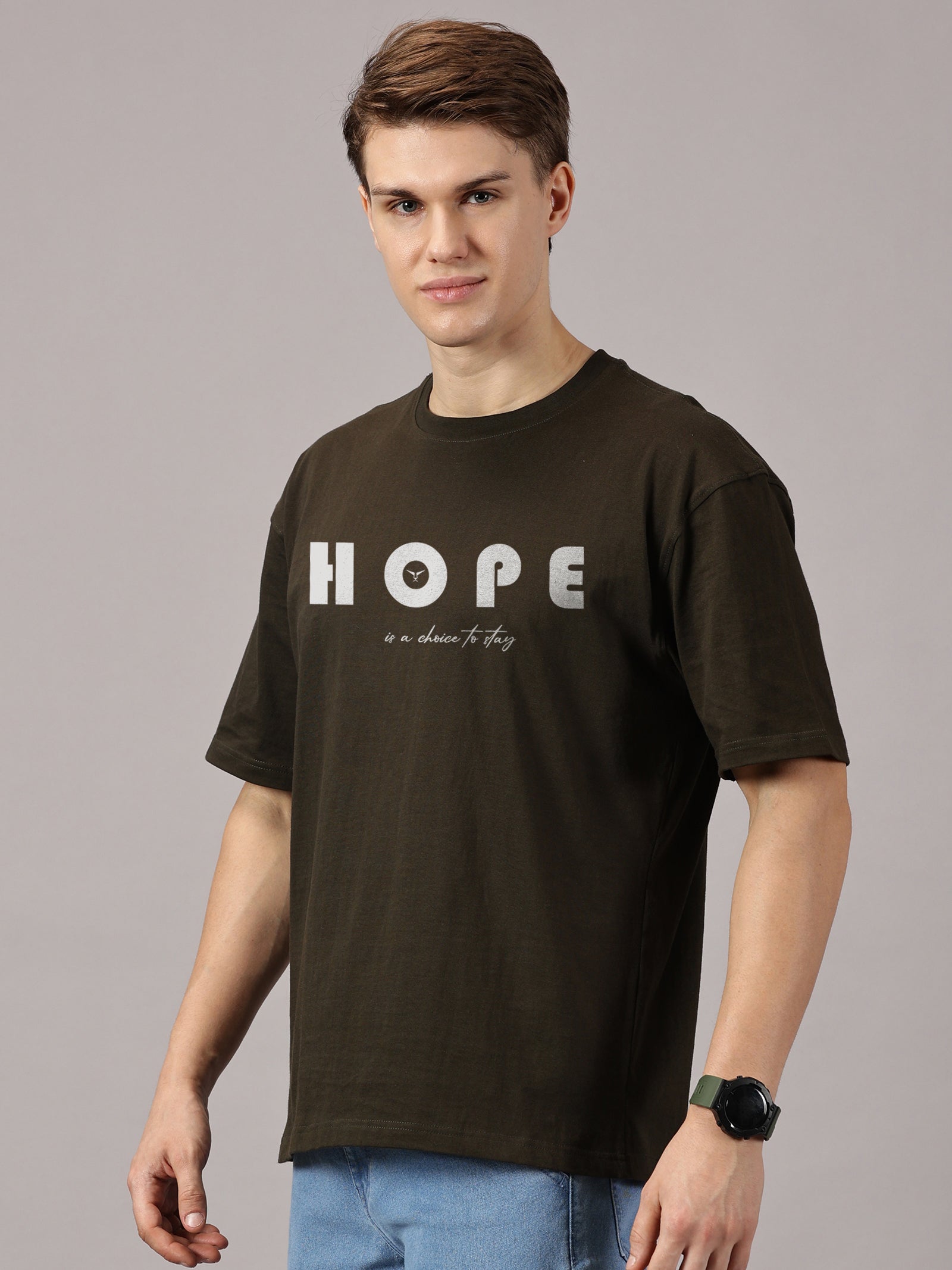 Oversized : Hope Printed T-Shirt