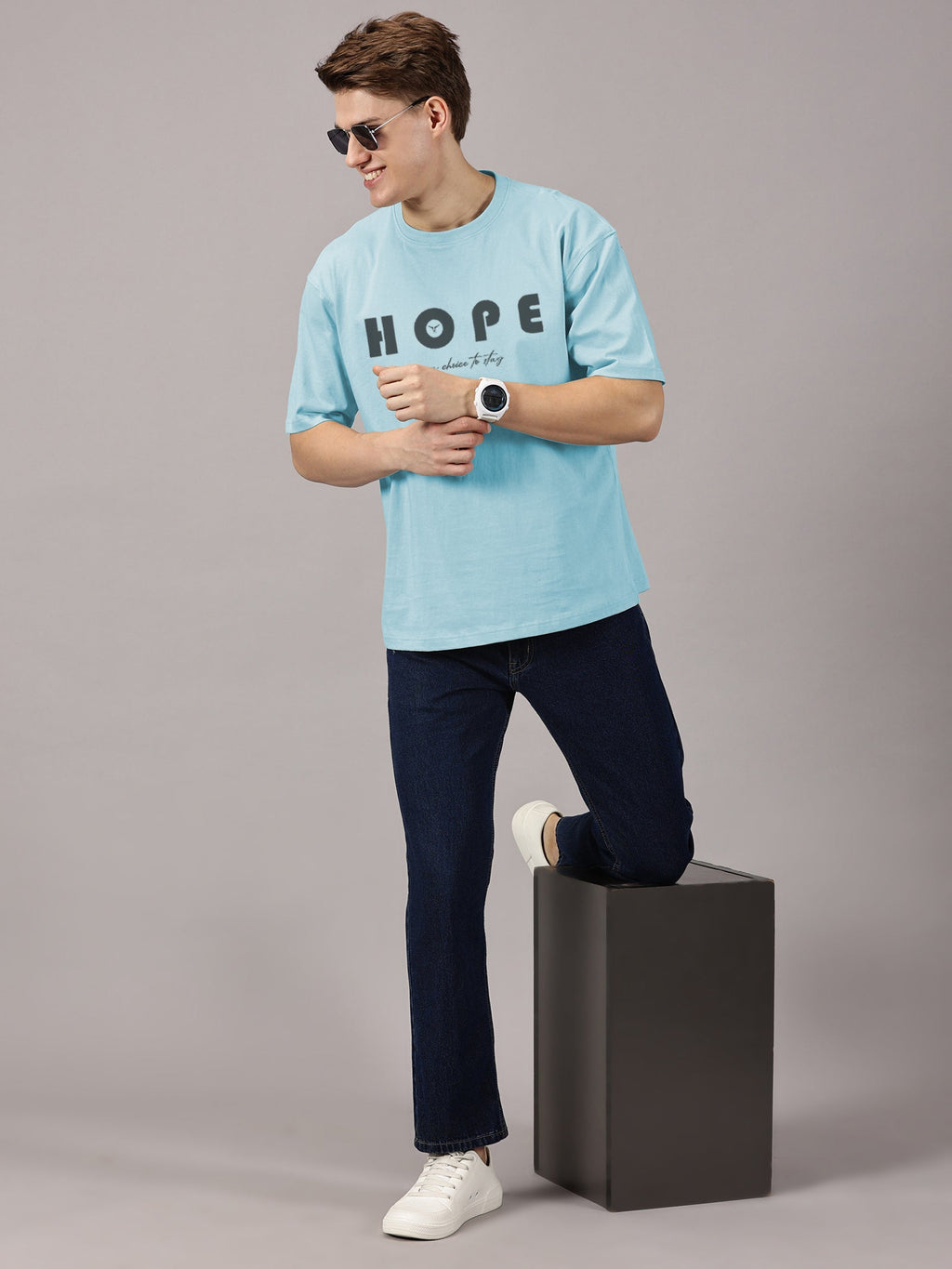 Oversized : Hope Printed T-Shirt