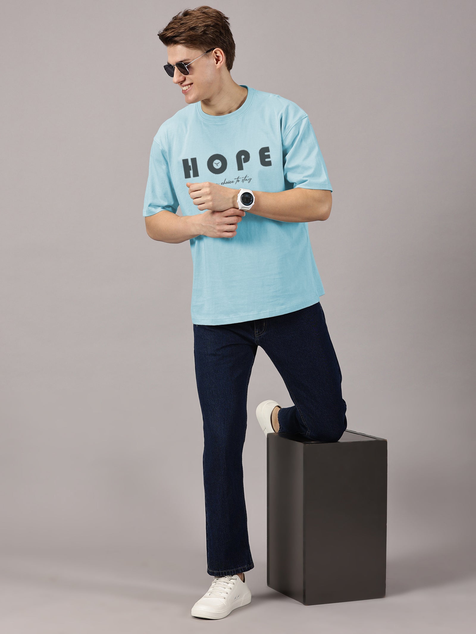 Oversized : Hope Printed T-Shirt