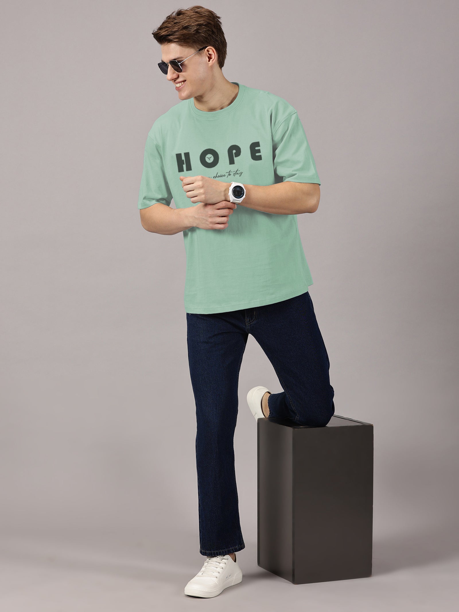 Oversized : Hope Printed T-Shirt