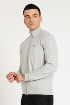 Sweatshirt : High Neck Full Zipper