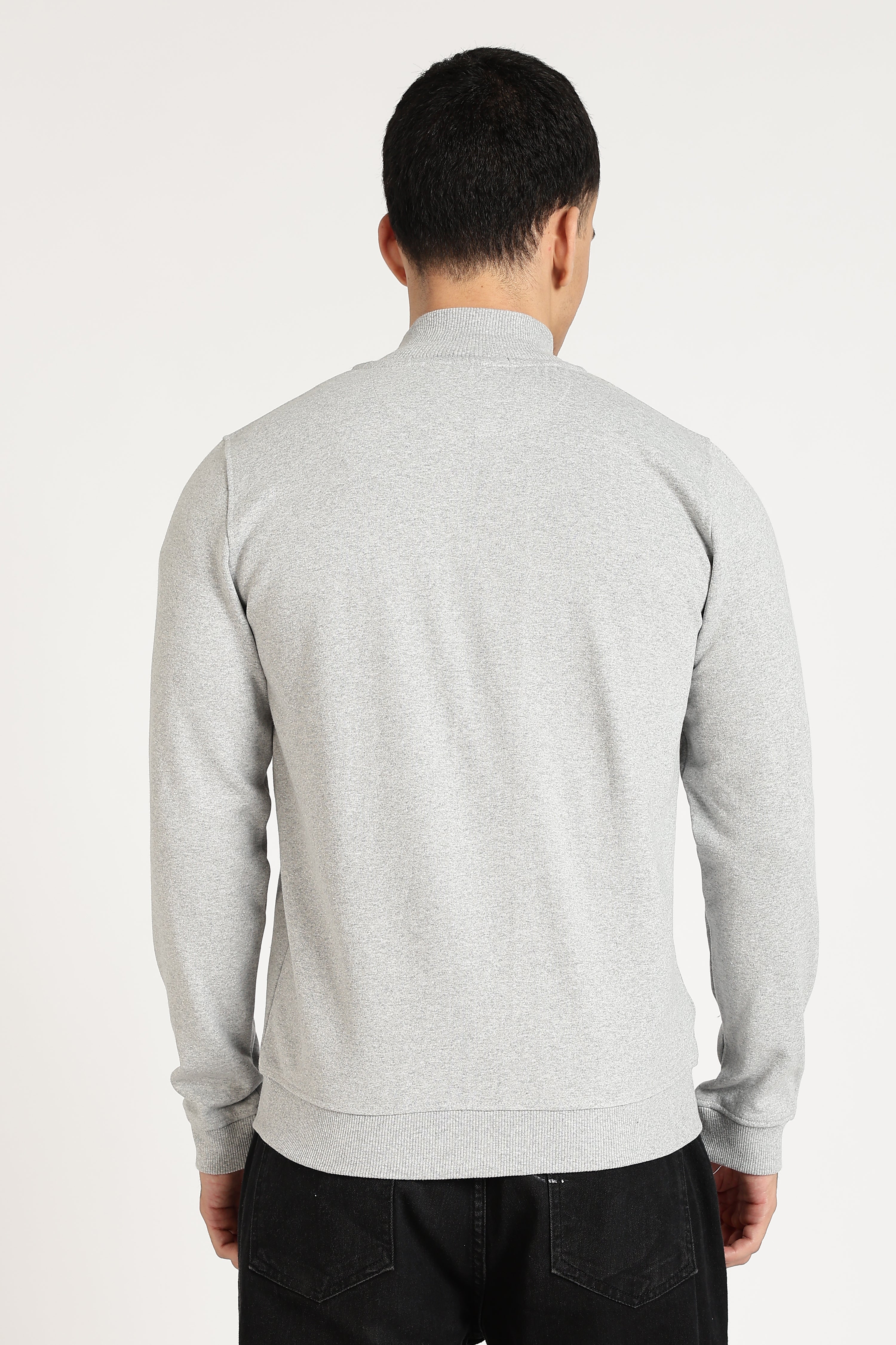 Sweatshirt : High Neck Half Zipper