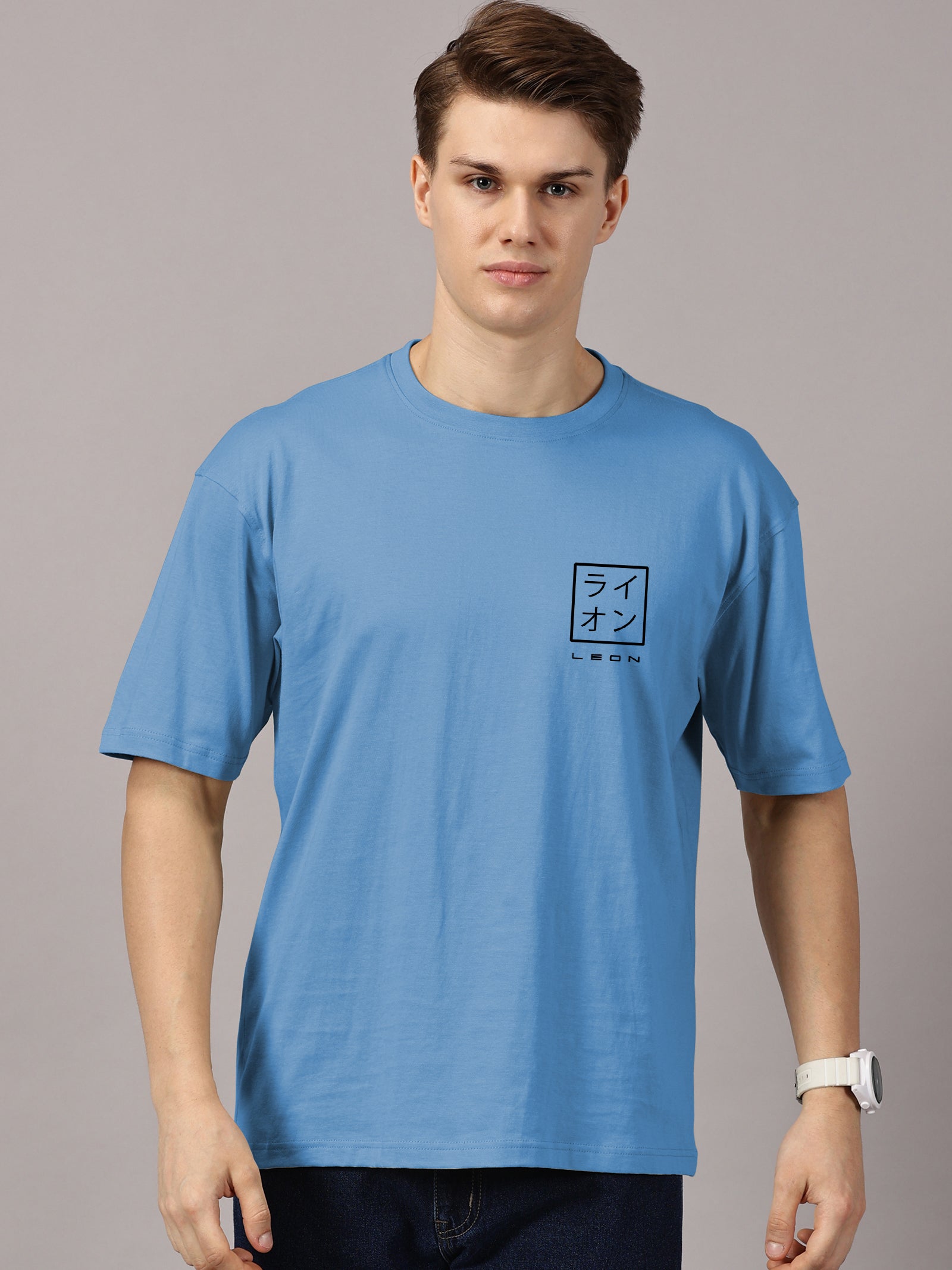 Oversized : Leon Stamp Printed T-Shirt