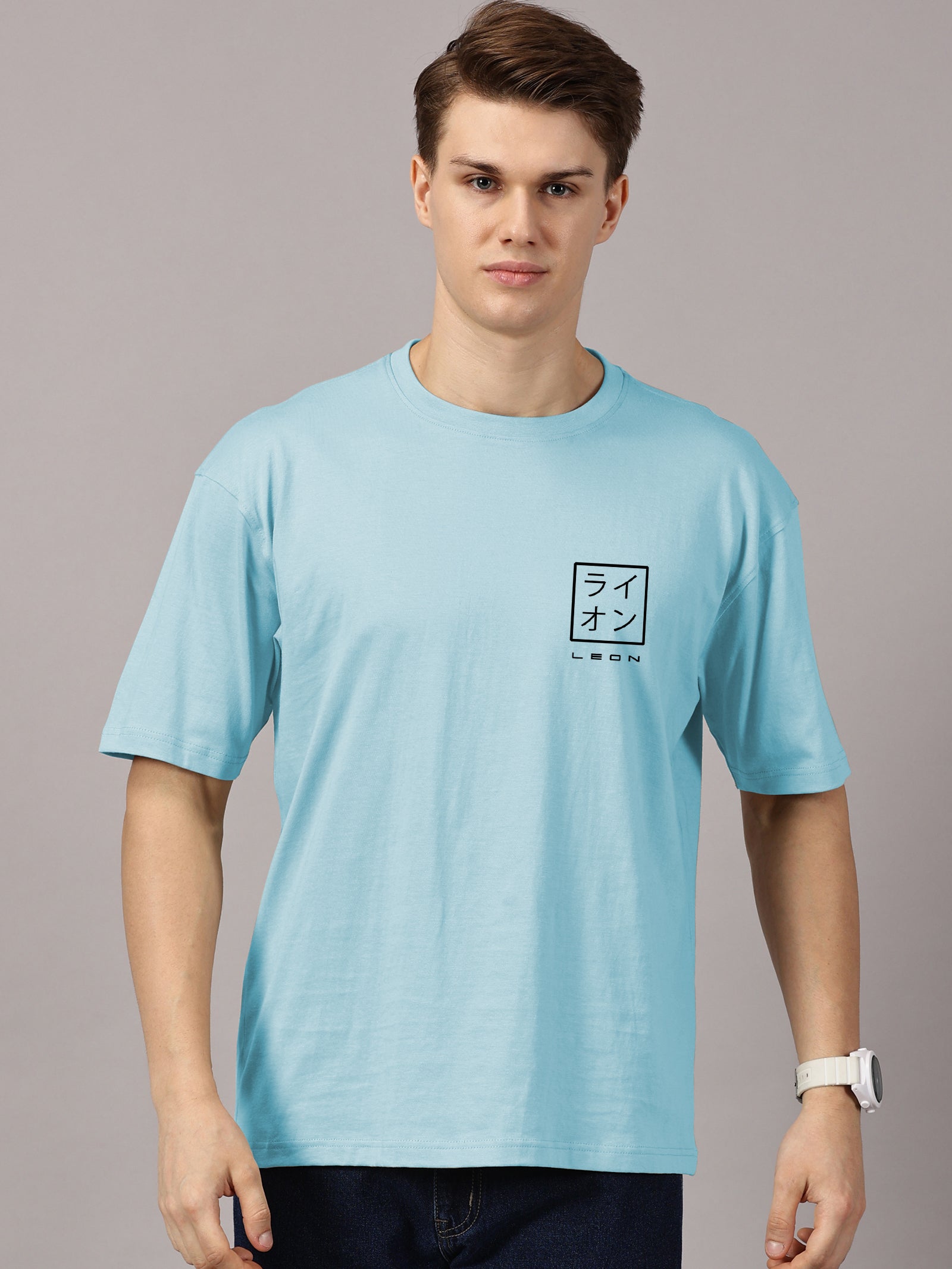 Oversized : Leon Stamp Printed T-Shirt