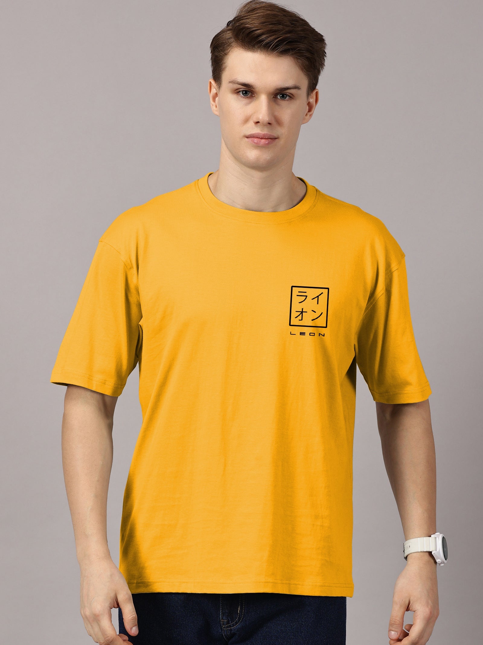 Oversized : Leon Stamp Printed T-Shirt