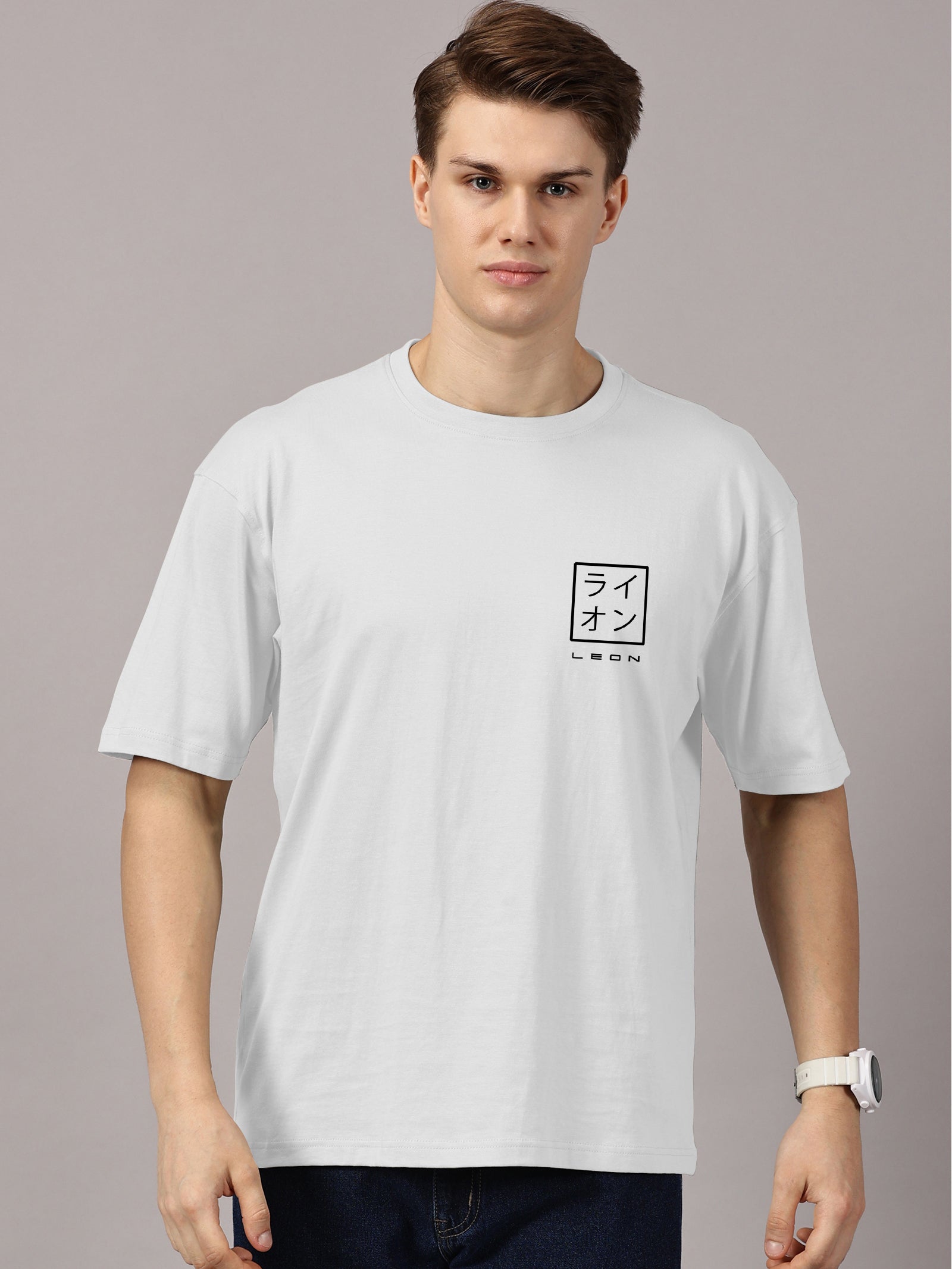 Oversized : Leon Stamp Printed T-Shirt