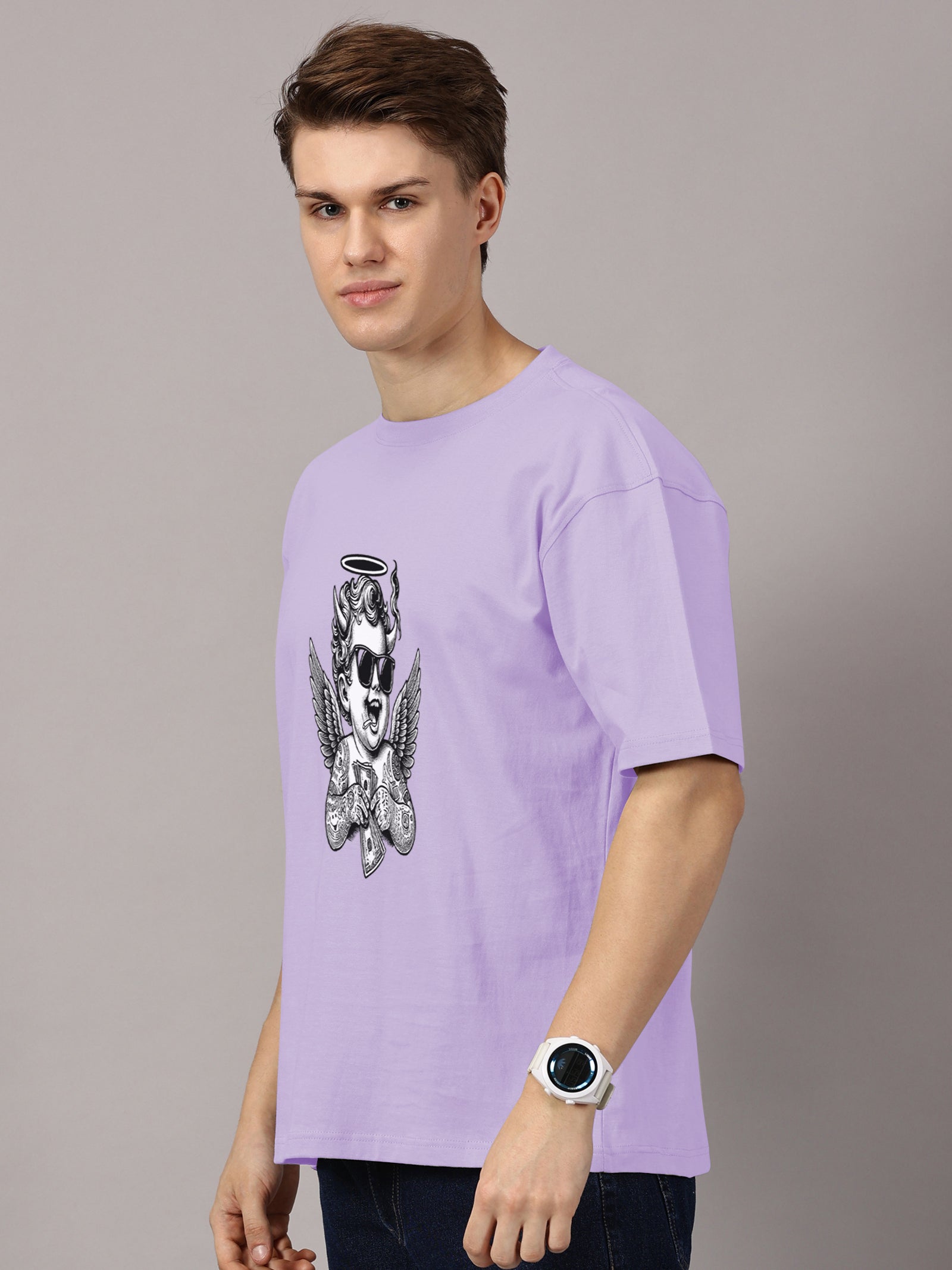 Oversized : Angel Printed T-Shirt