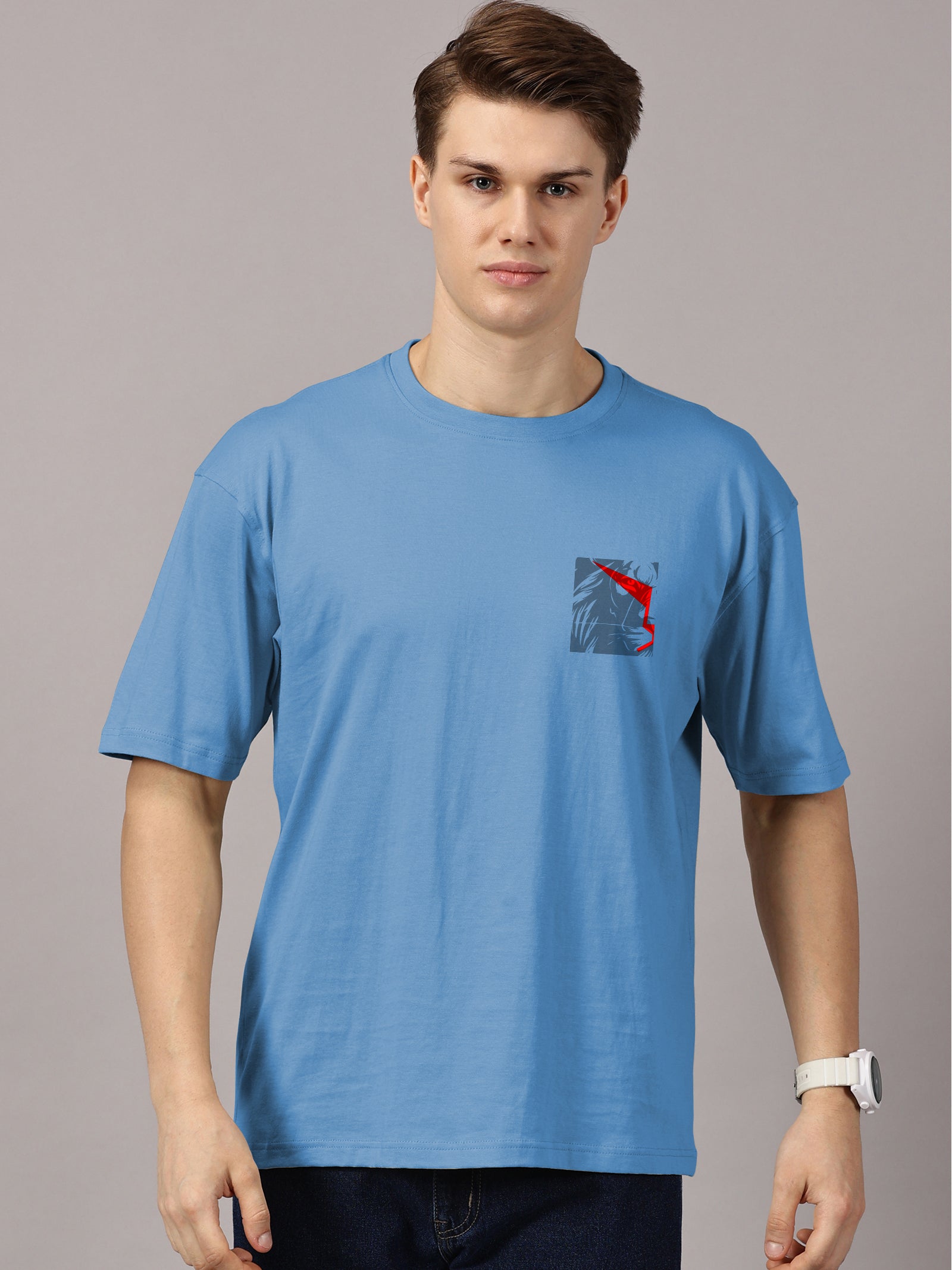 Oversized : Lion Power Printed T-Shirt