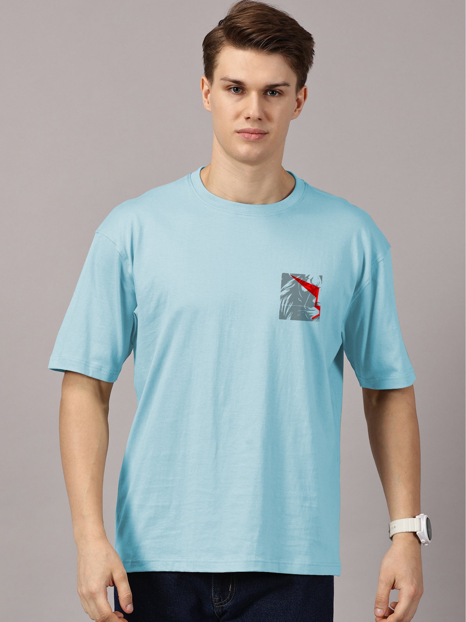 Oversized : Lion Power Printed T-Shirt