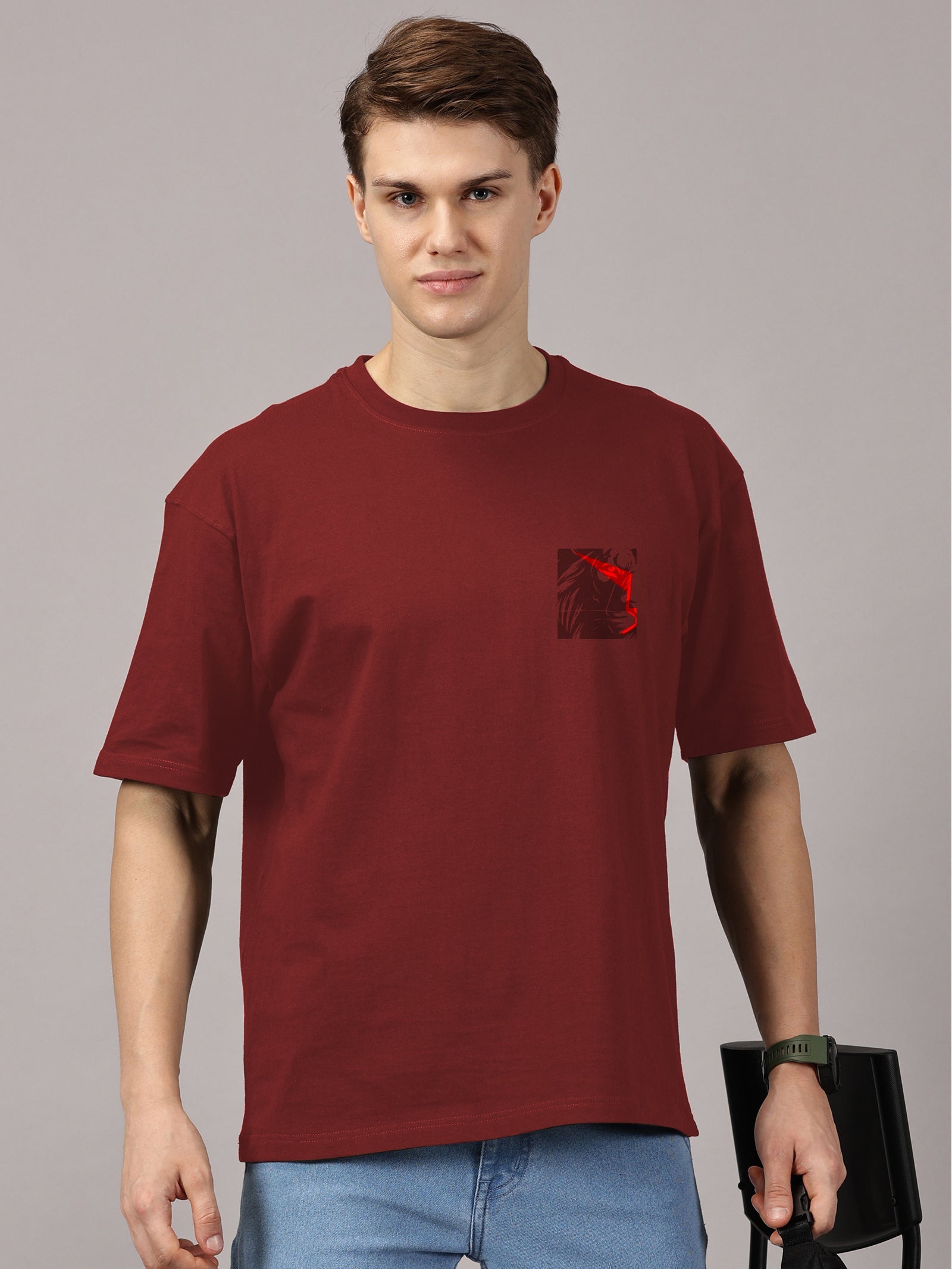 Oversized : Lion Power Printed T-Shirt