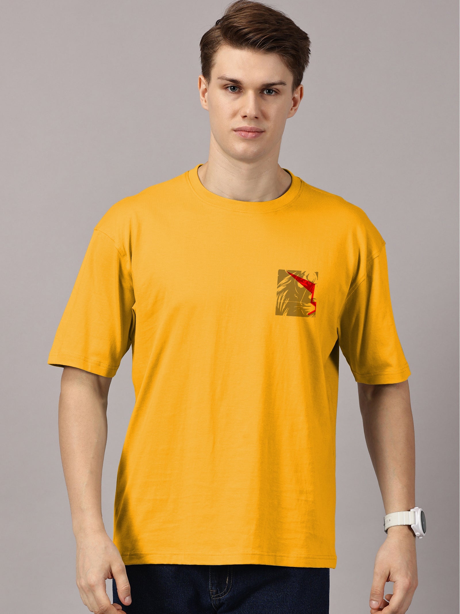 Oversized : Lion Power Printed T-Shirt