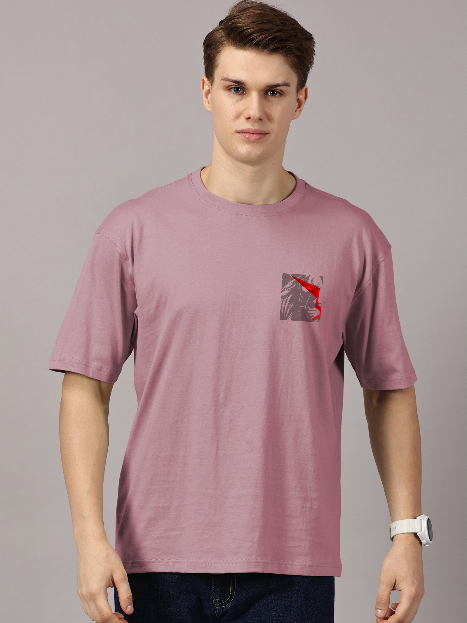 Oversized : Lion Power Printed T-Shirt