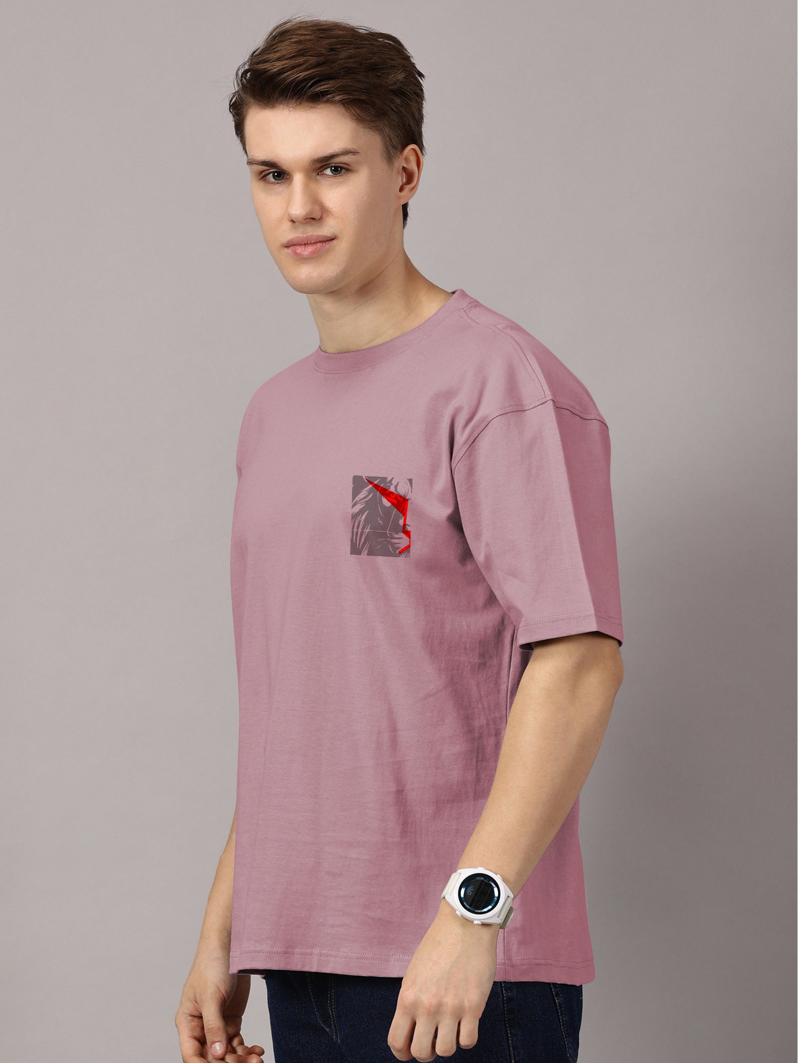 Oversized : Lion Power Printed T-Shirt