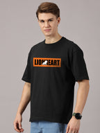 Oversized : Lion Heart Printed T-Shirt