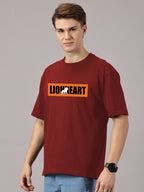 Oversized : Lion Heart Printed T-Shirt