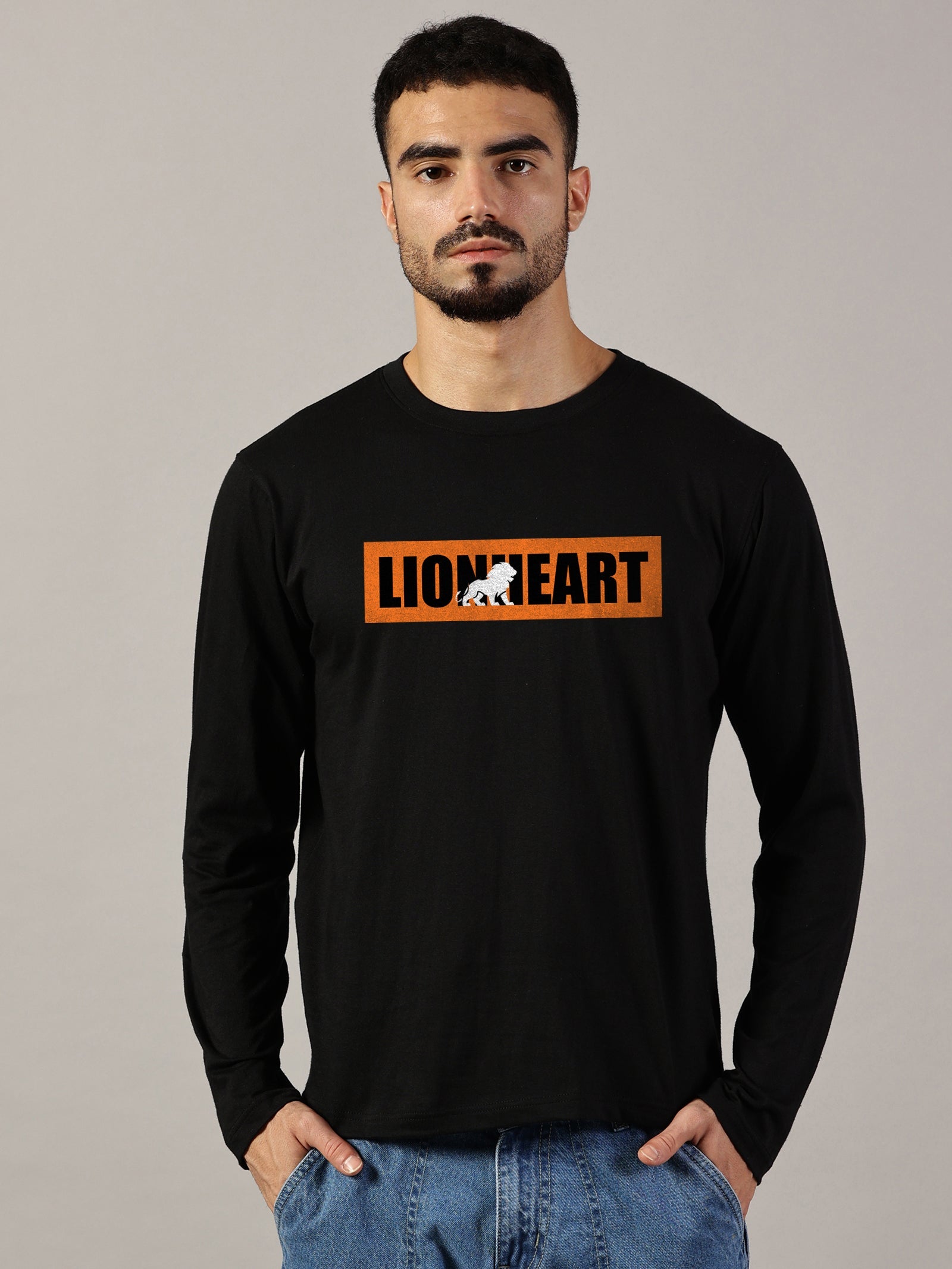Basics : Lion Heart Printed T-Shirt