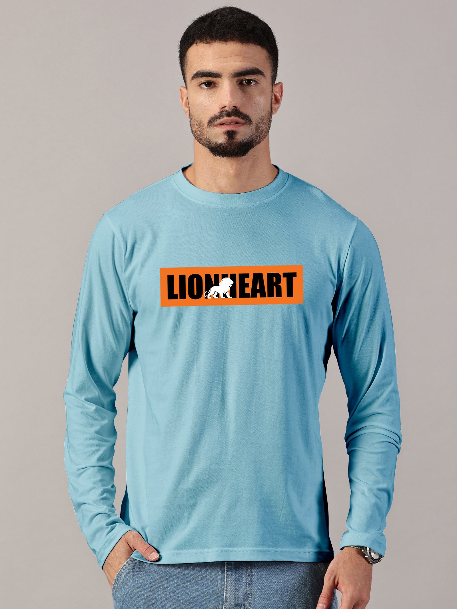 Basics : Lion Heart Printed T-Shirt