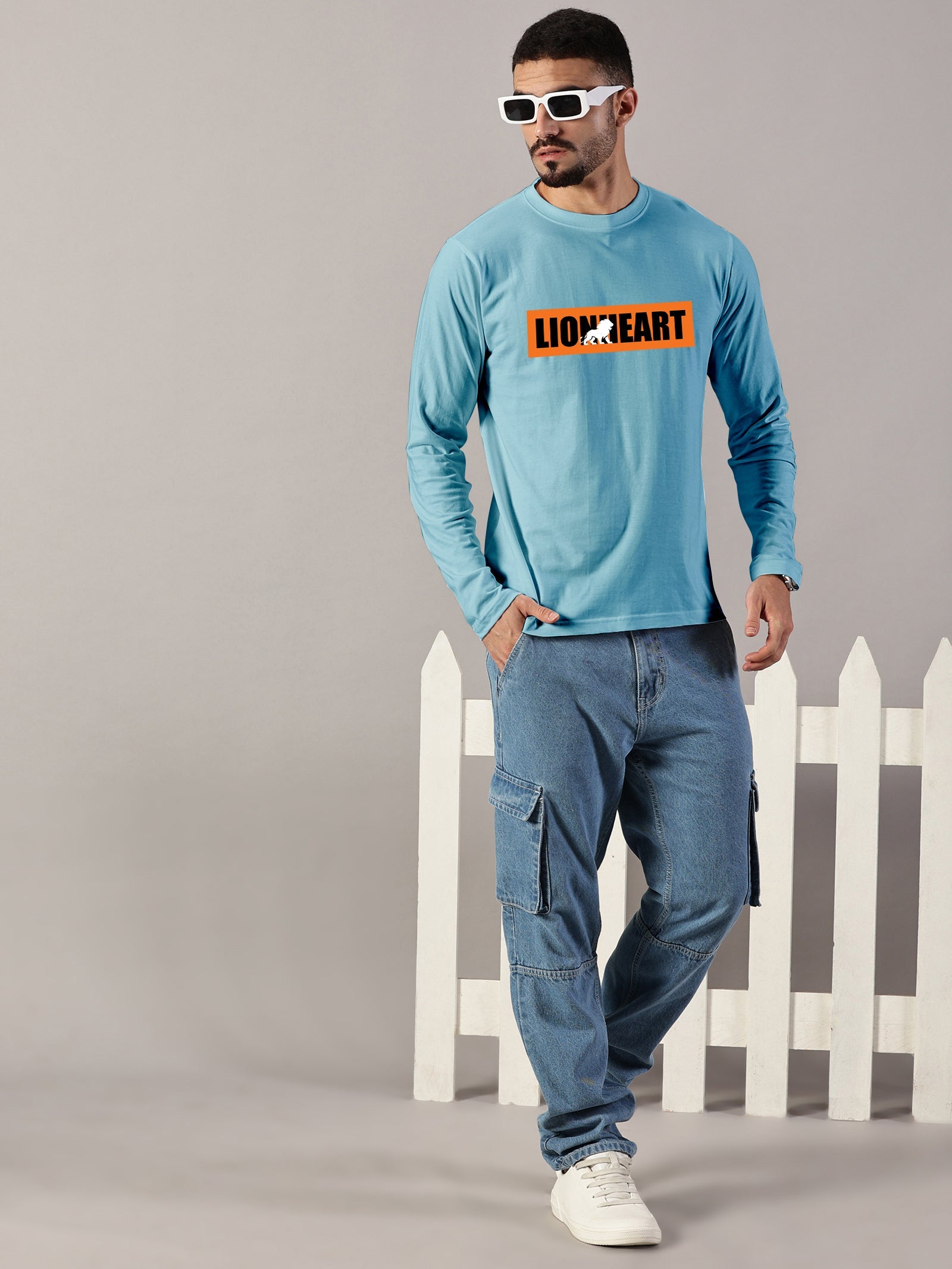 Basics : Lion Heart Printed T-Shirt