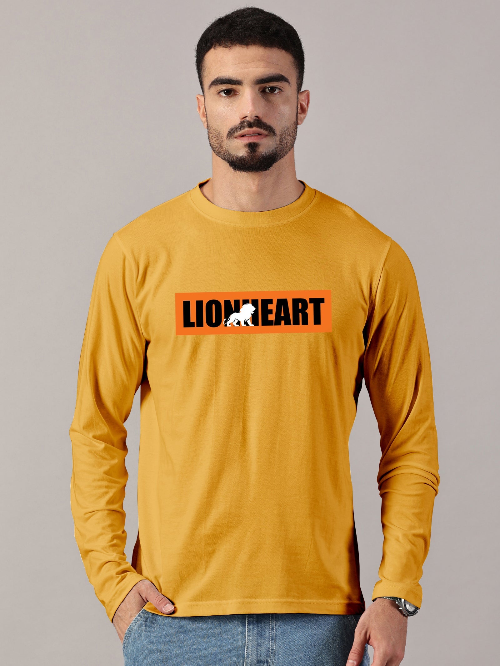 Basics : Lion Heart Printed T-Shirt