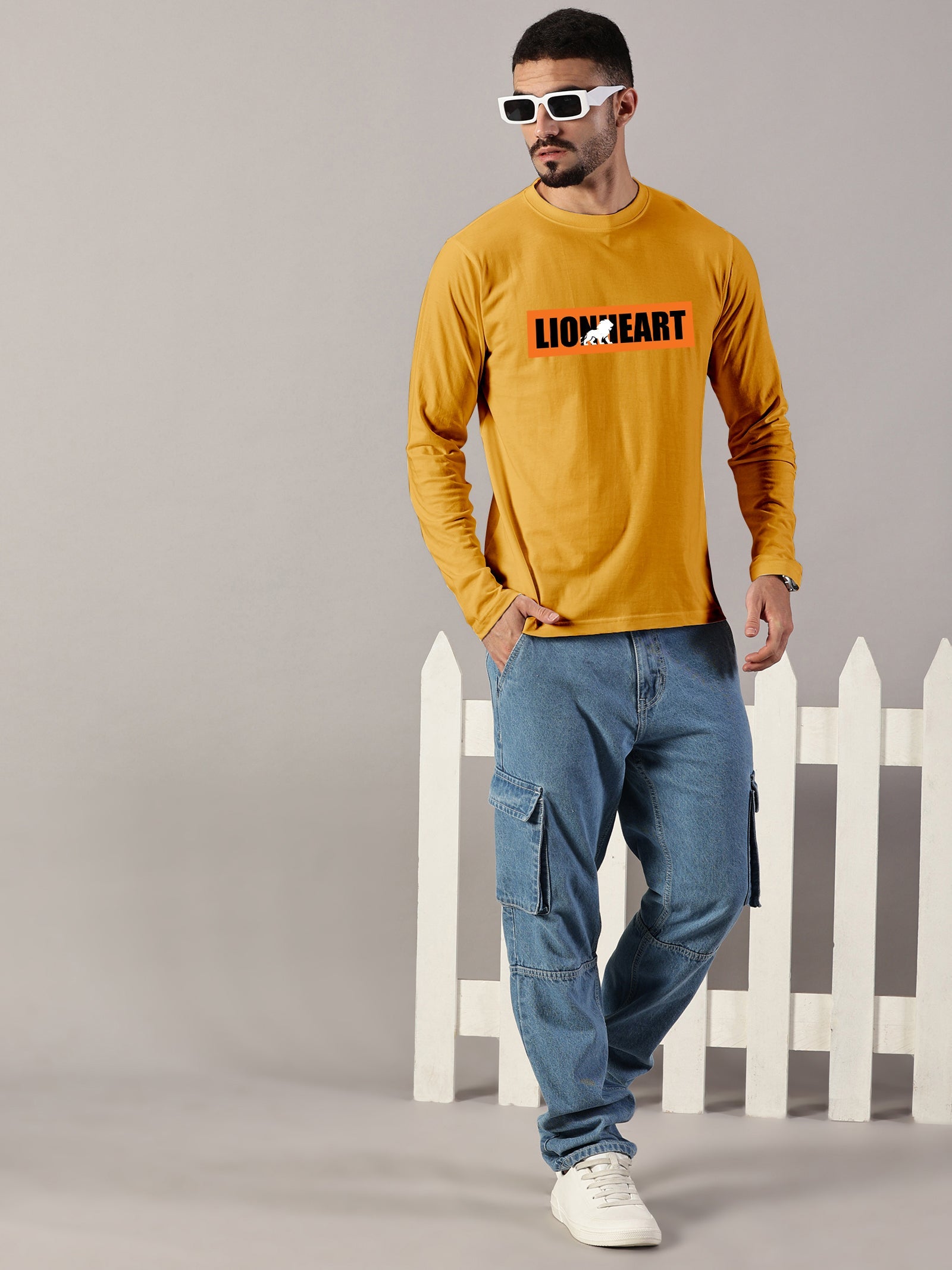 Basics : Lion Heart Printed T-Shirt