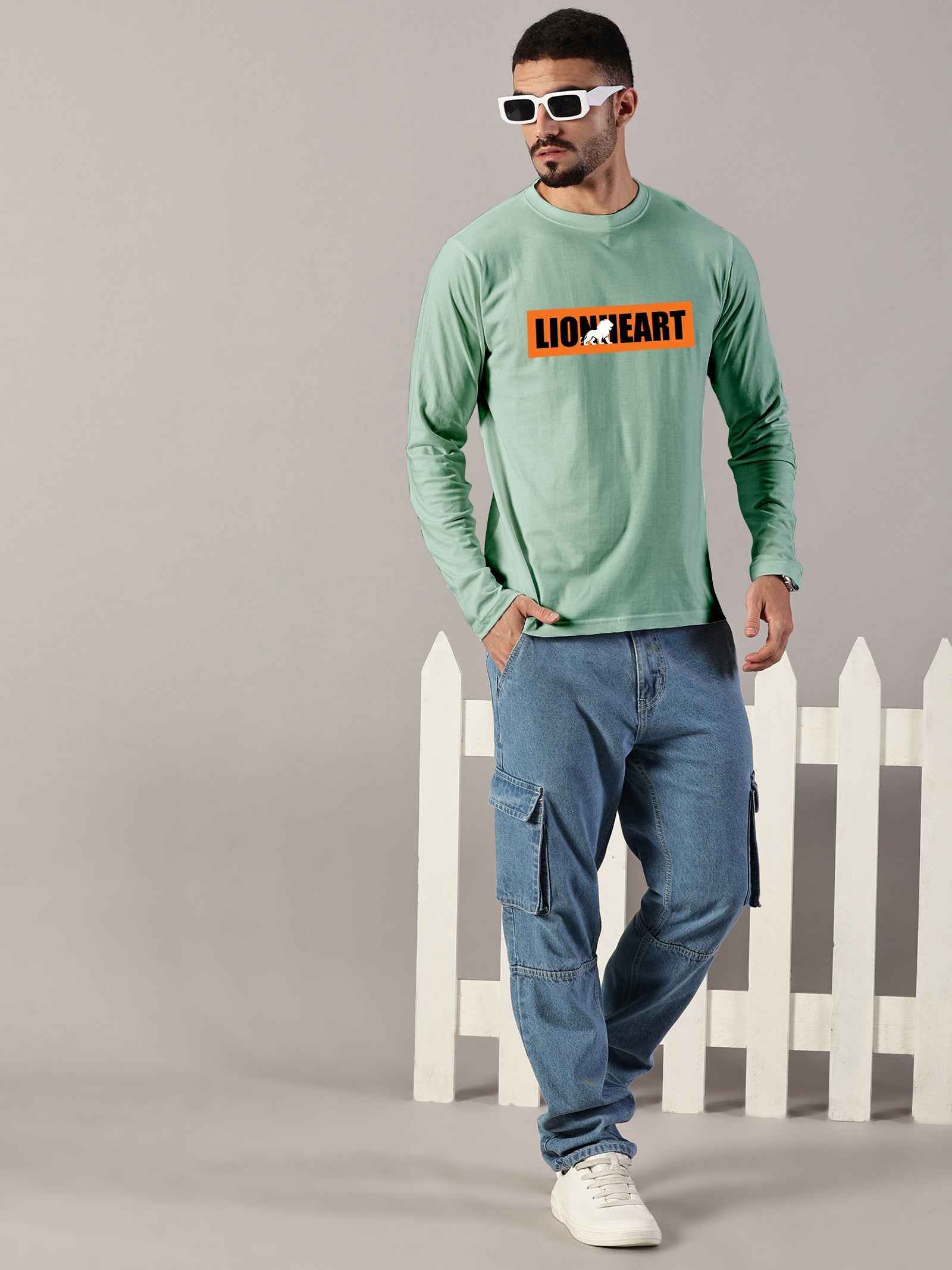Basics : Lion Heart Printed T-Shirt