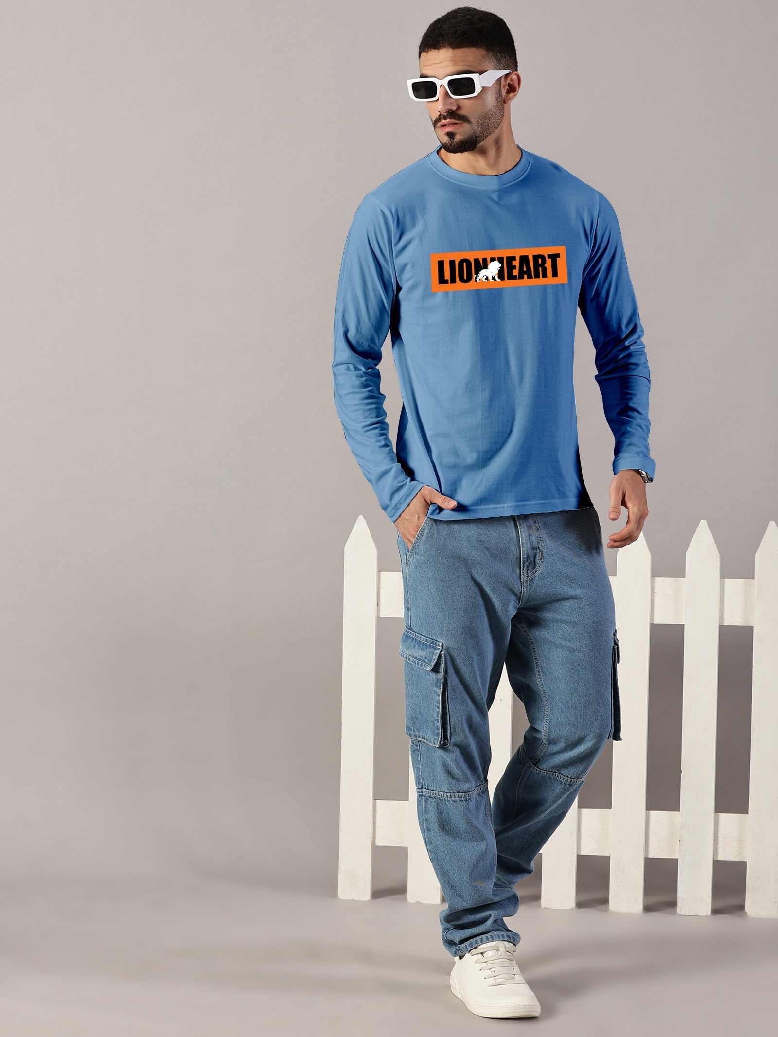 Basics : Lion Heart Printed T-Shirt