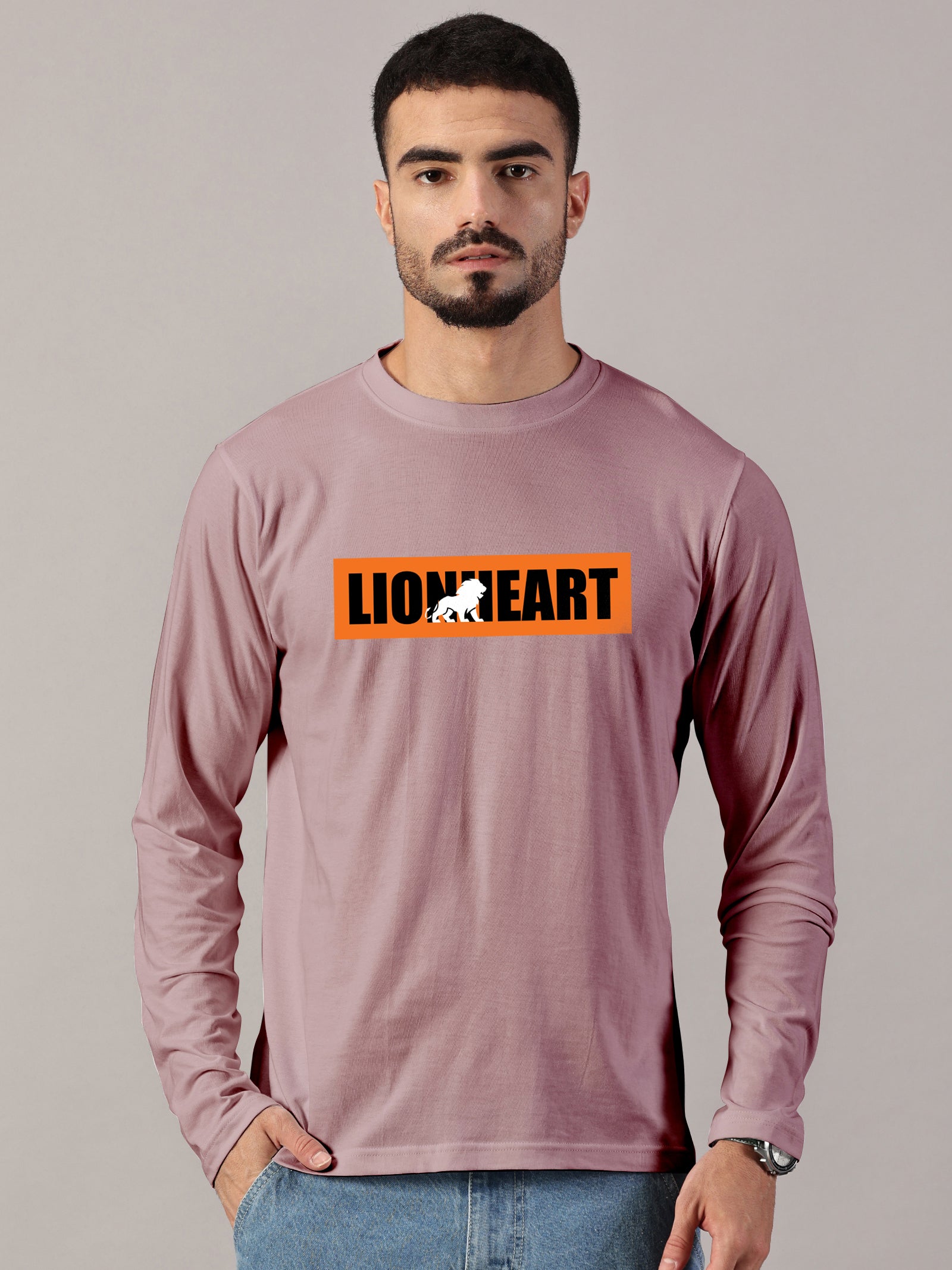 Basics : Lion Heart Printed T-Shirt