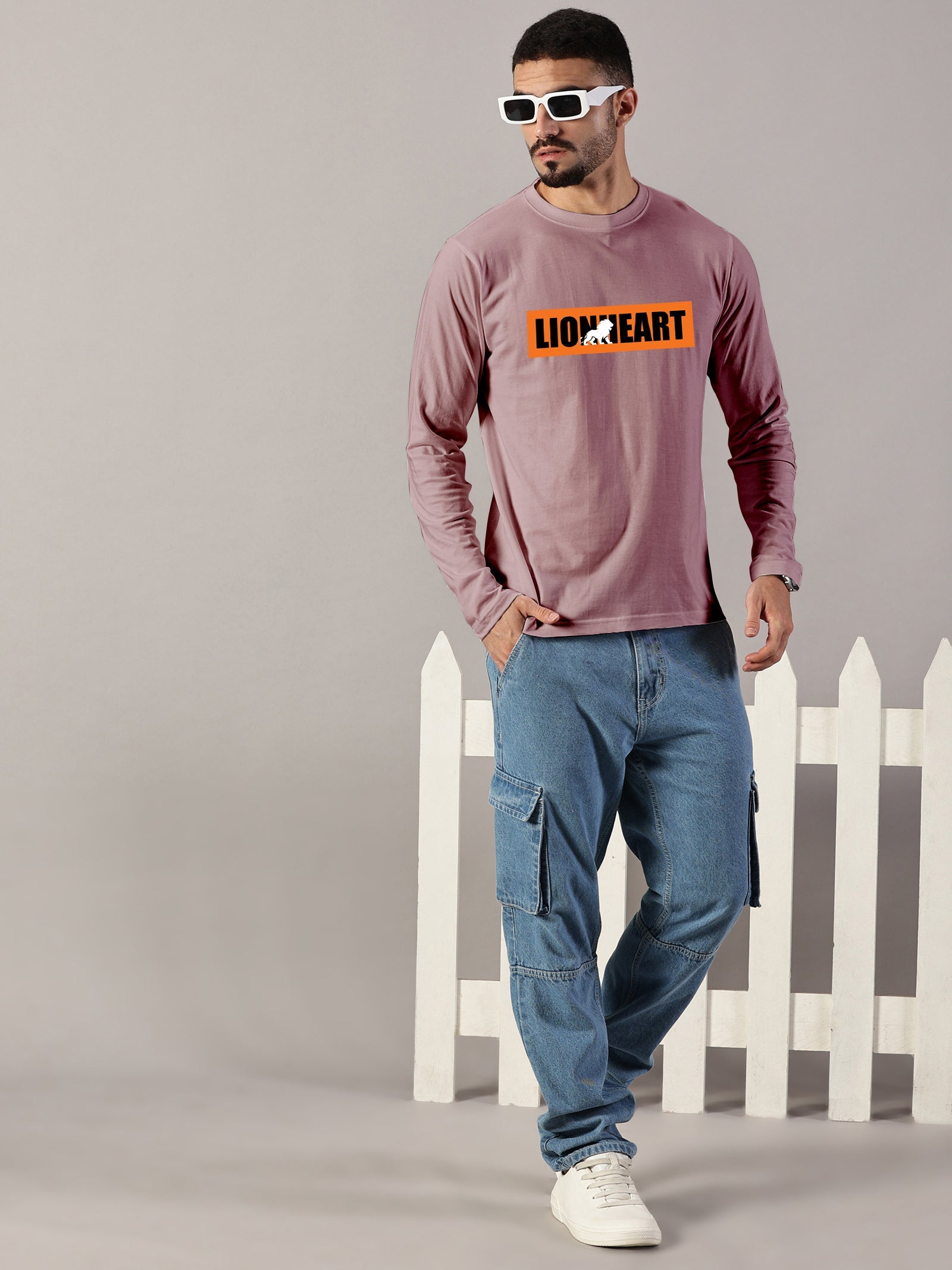 Basics : Lion Heart Printed T-Shirt