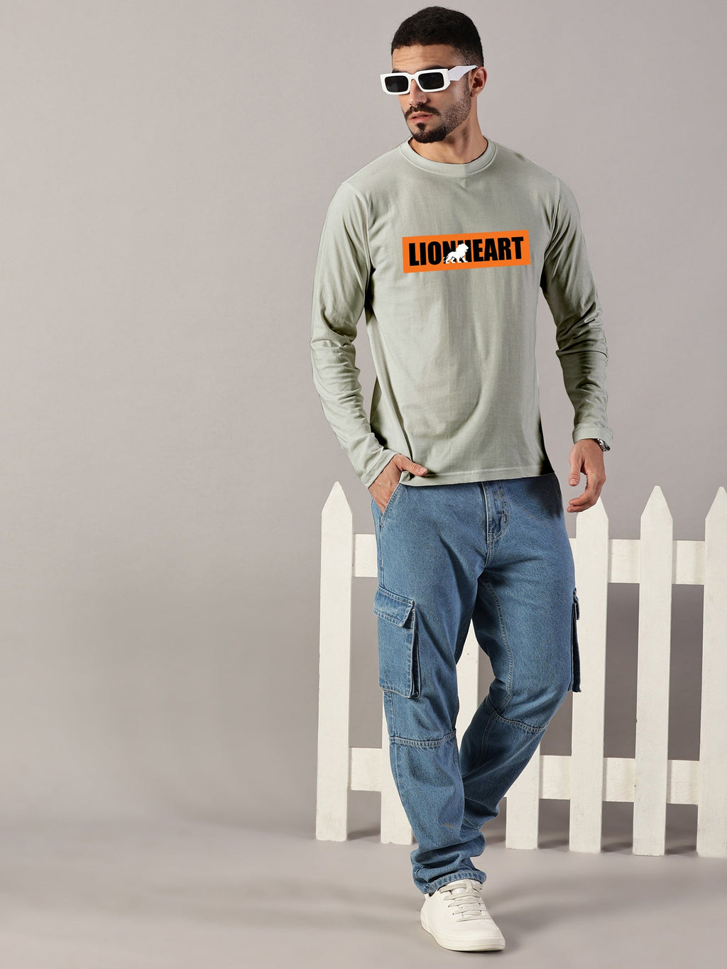 Basics : Lion Heart Printed T-Shirt