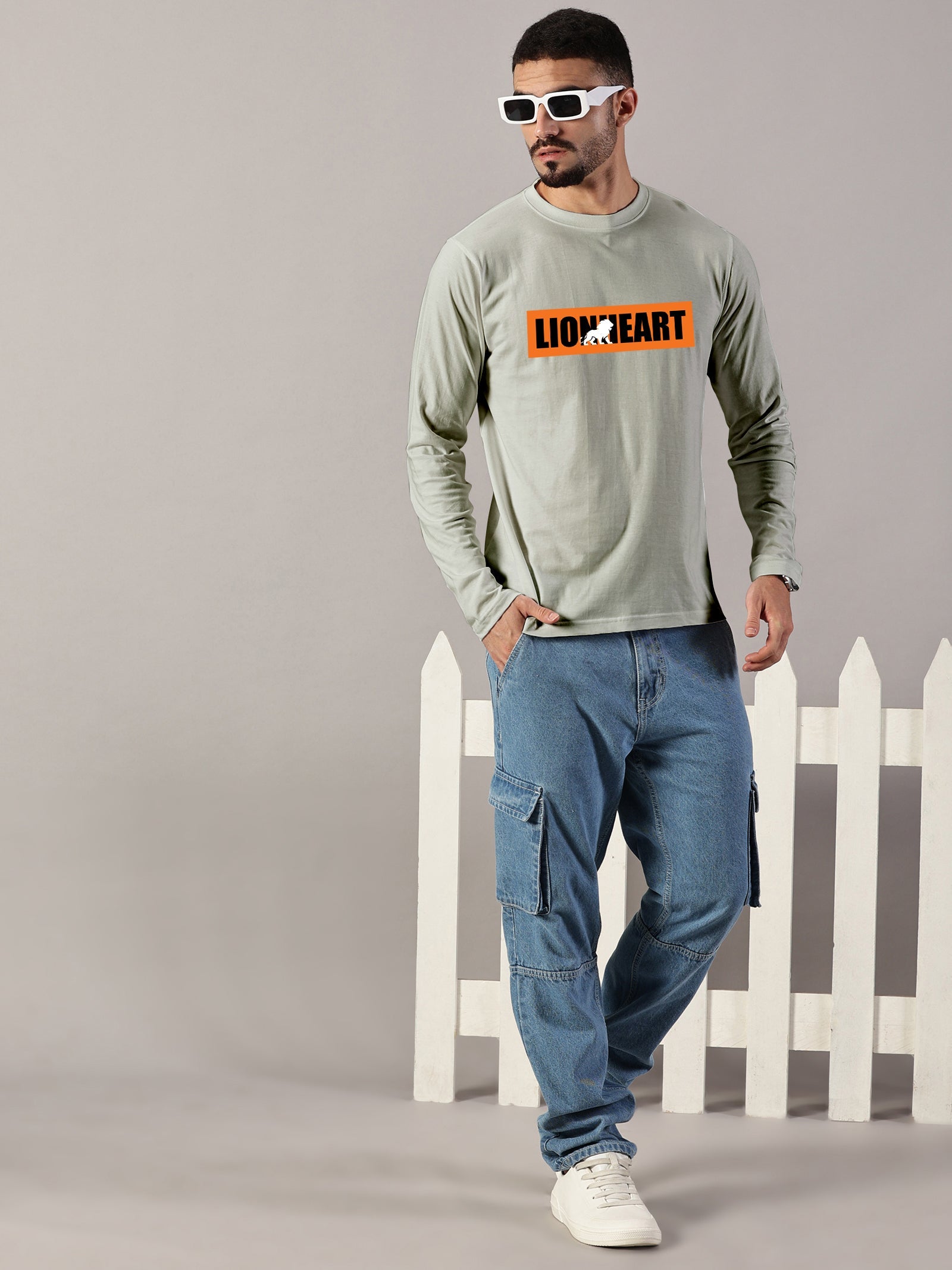 Basics : Lion Heart Printed T-Shirt