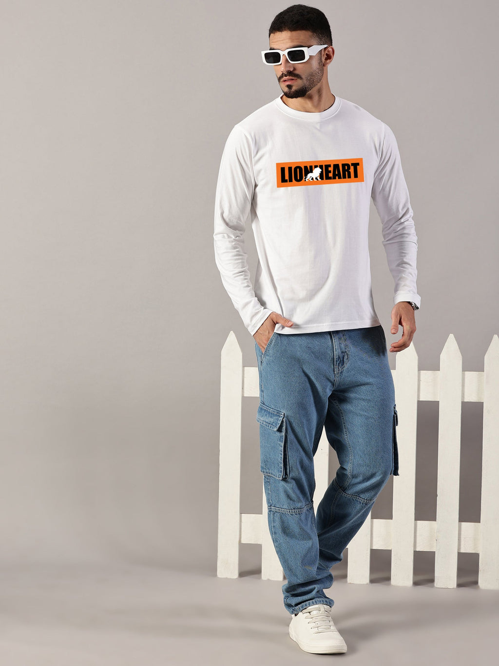 Basics : Lion Heart Printed T-Shirt