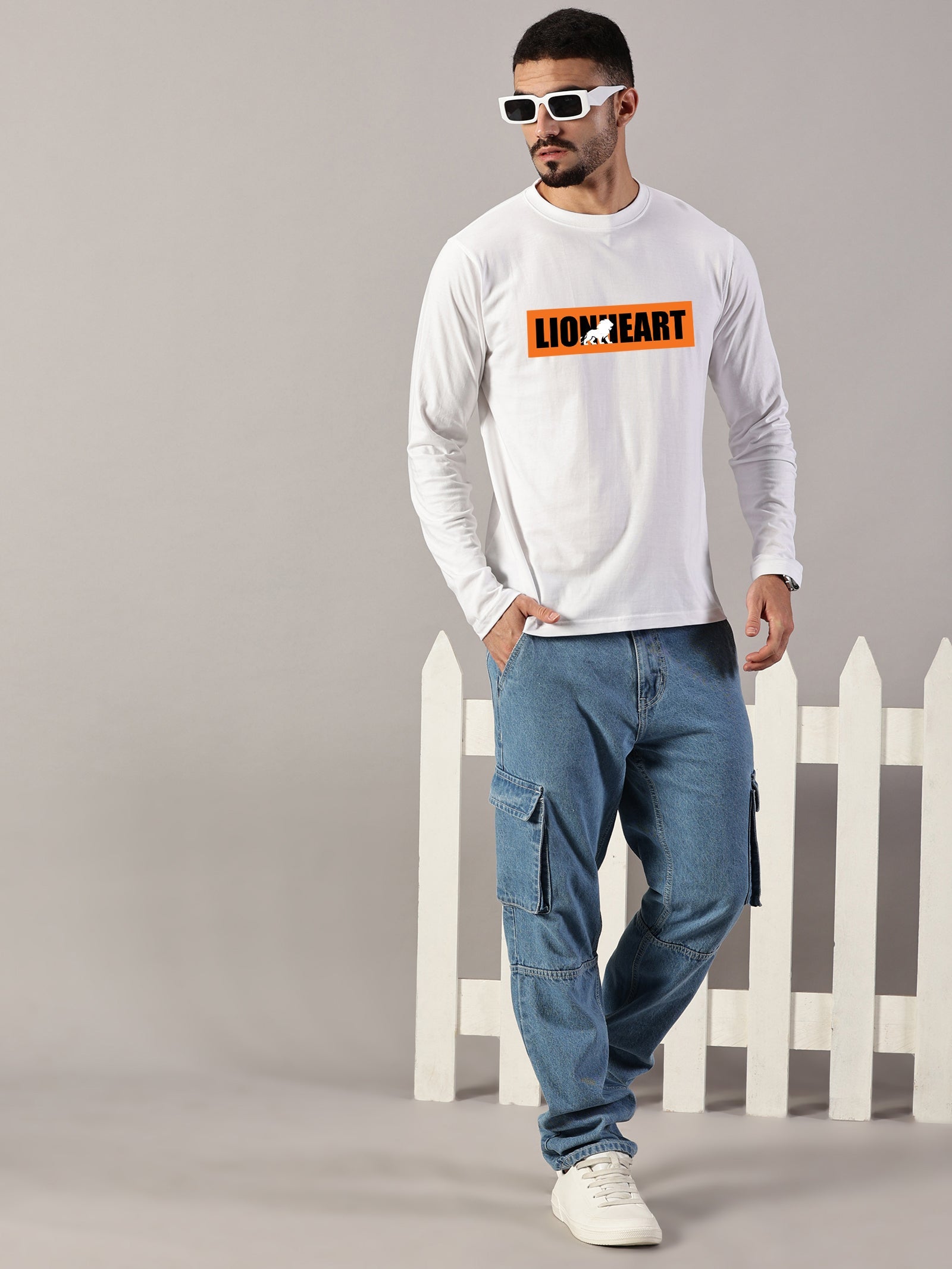 Basics : Lion Heart Printed T-Shirt