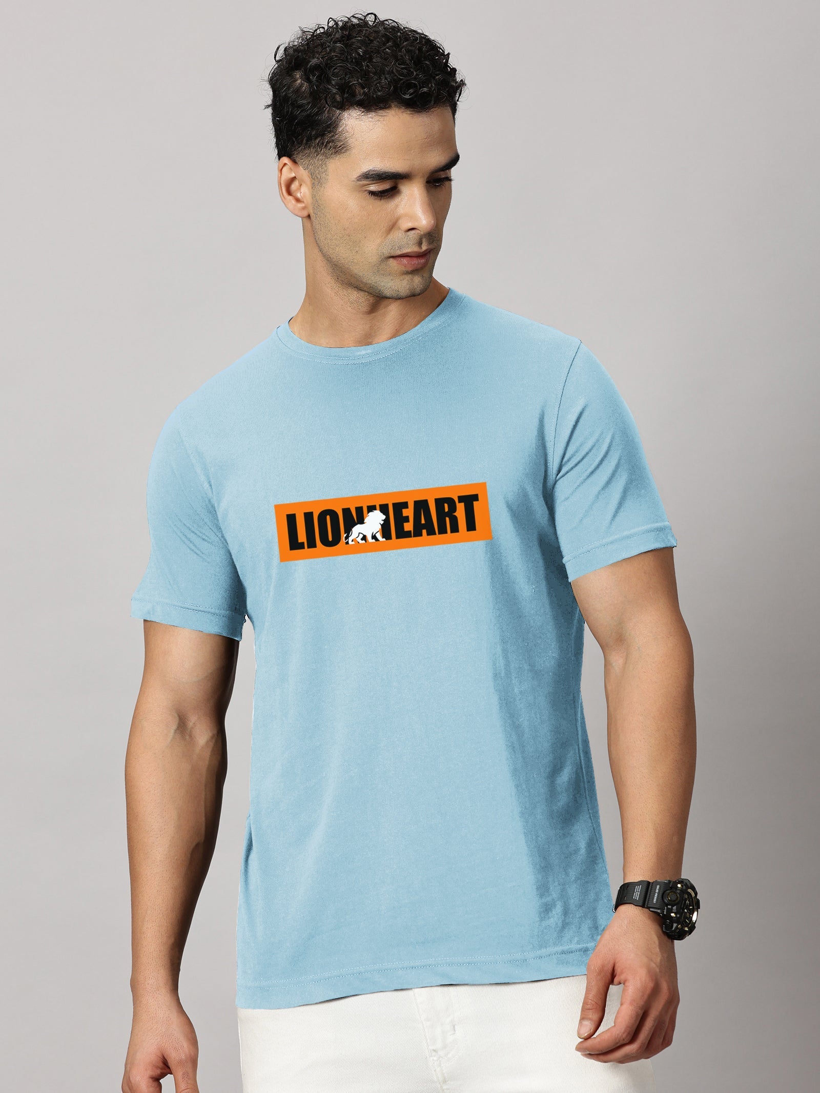 Basics : Lion Heart Printed T-Shirt